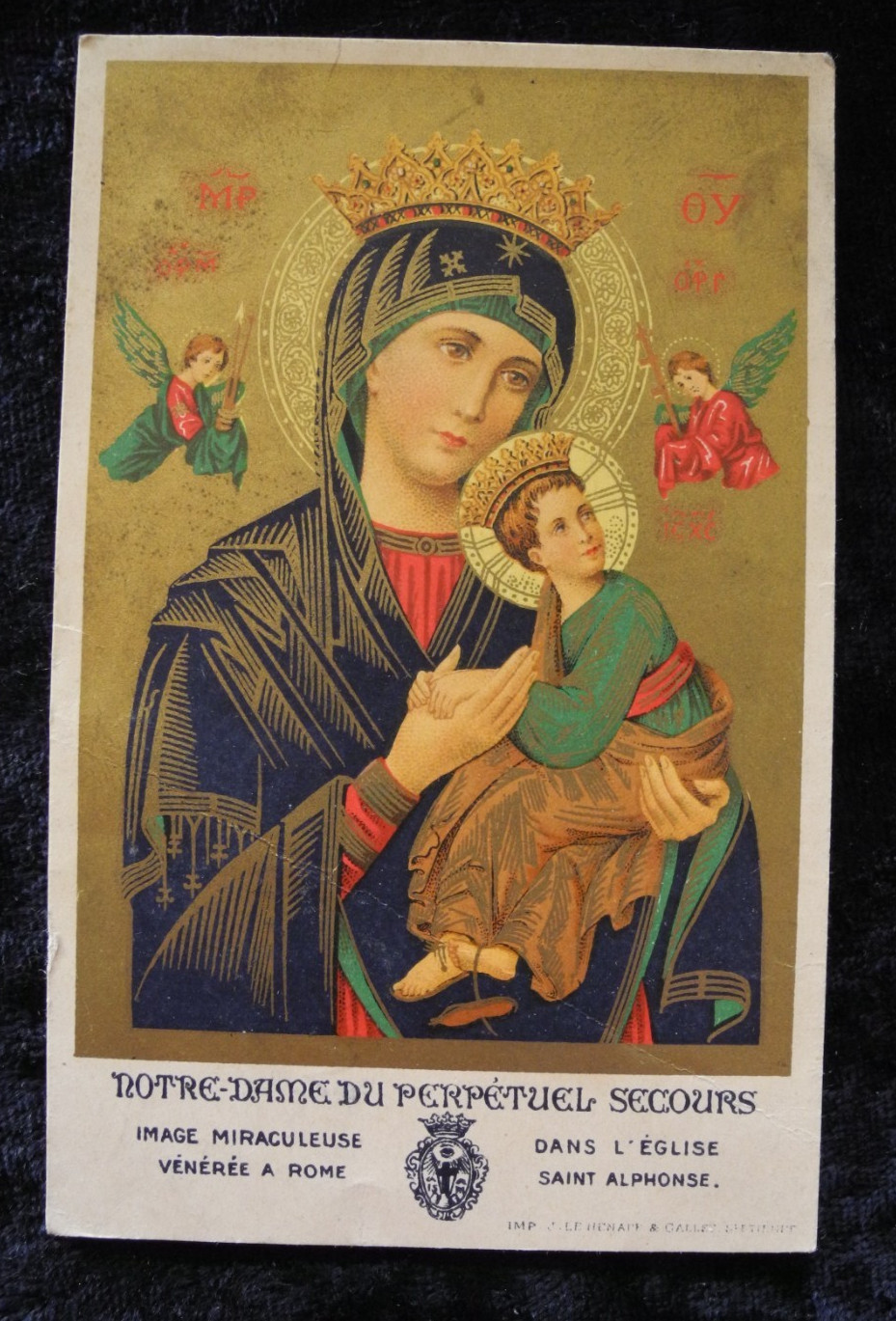 VINTAGE ANTIQUE HOLY CARD / PRAYER CARD \