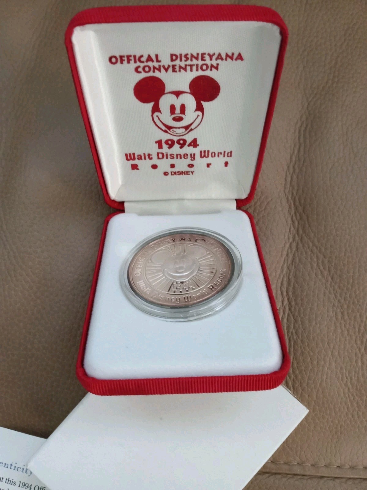 Official Disneyana Convention 1994 Walt Disney World Resort Proof One Ounce.999
