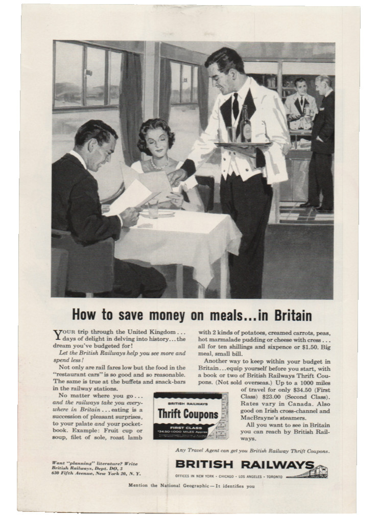 Vintage British Railways 1960 Print Ad Thrift Coupons United Kingdom Britain UK