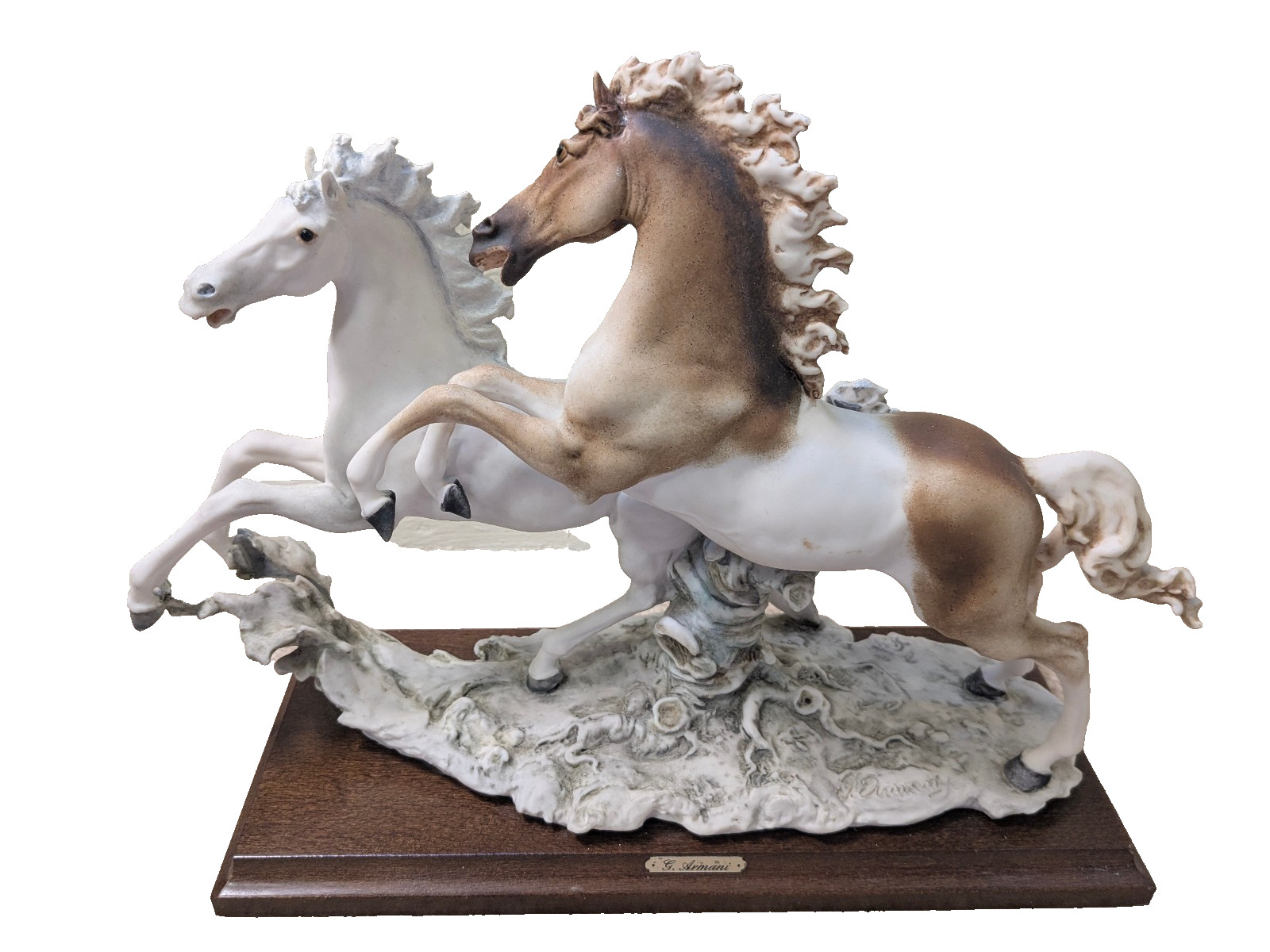 RARE GIUSEPPE ARMANI RUNNING HORSE SCULPTURE STATUE FIGURINE SIGNED