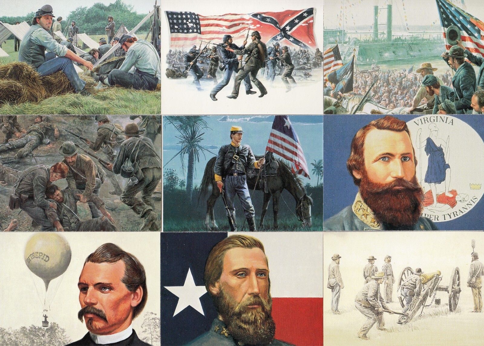 The Blue & the Gray: Civil War Art by Mort Kunstler 1997 Base Card Set of 72 FA