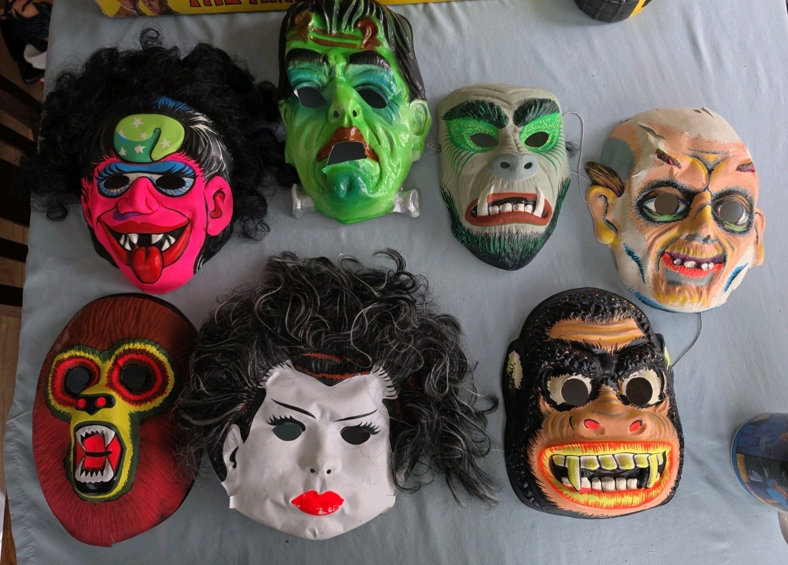 Vintage 60's 70s Ben Cooper Collegeville Halloween Mask Lot Monsters