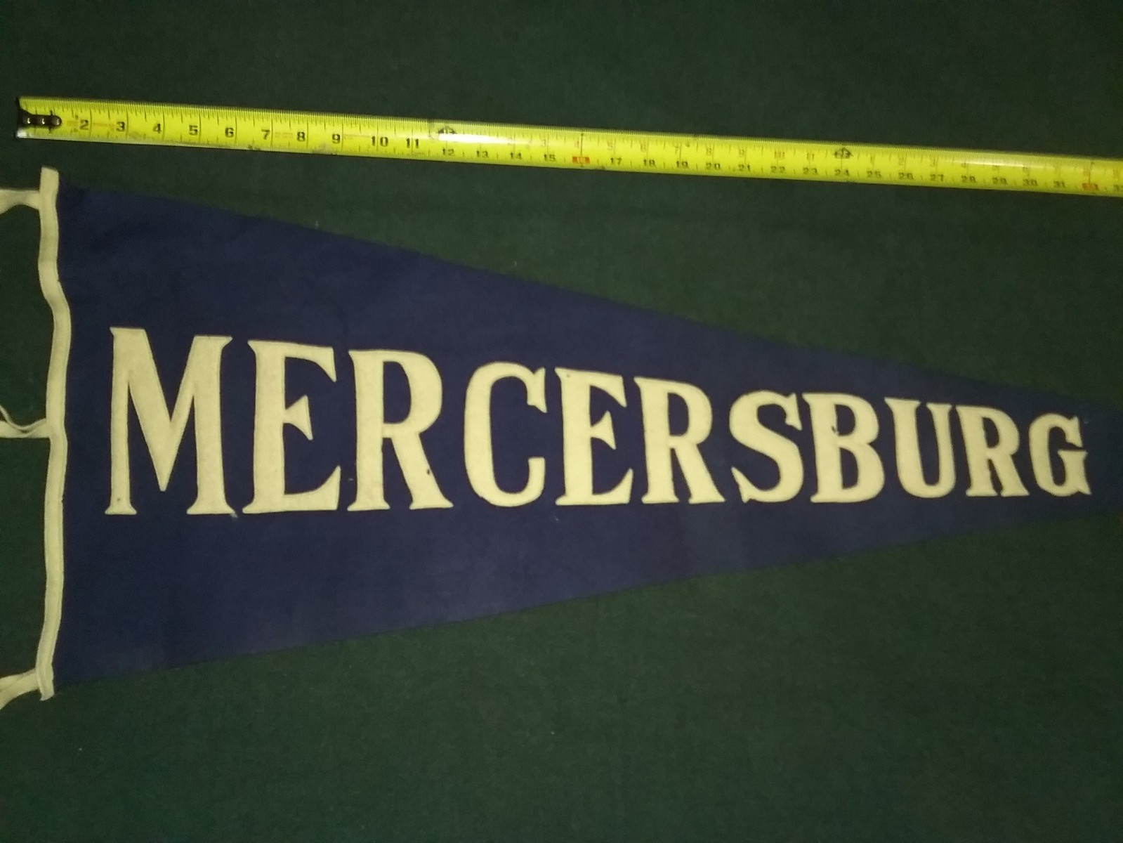 Vintage Oversized Mercersburg Academy Wool Felt Stitched Pennant VGC 16\