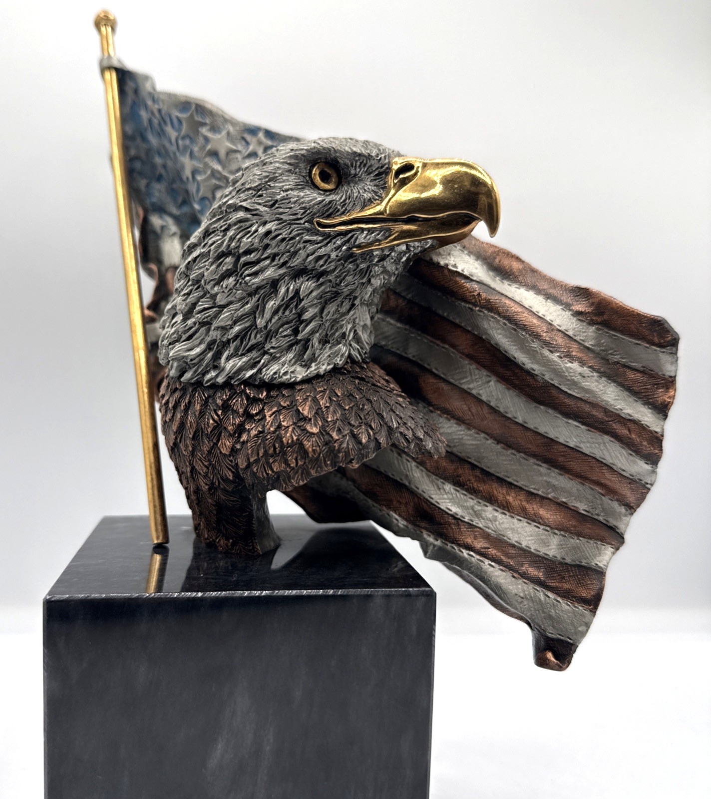 K Cantrell Symbols of Freedom Eagle Flag Sculpture Legends USA 1991 Limited Ed