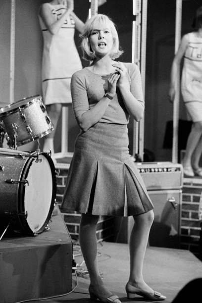 Sylvie Vartan during a television show Paris November 1965 France Old Photo