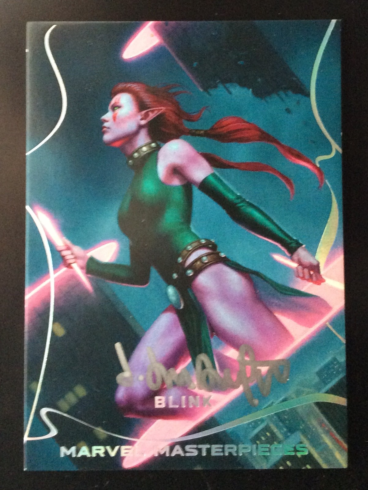 2022 Marvel Masterpieces SILVER SPECTRUM AUTO Dan Dos Santos #22 Blink 02/10