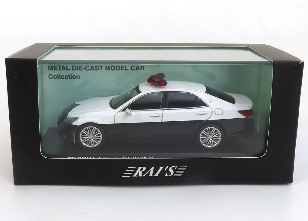 1/43 RAI\'S Toyota Crown Athlete GRS214 Patrol Car White Black Diecast Model KS05