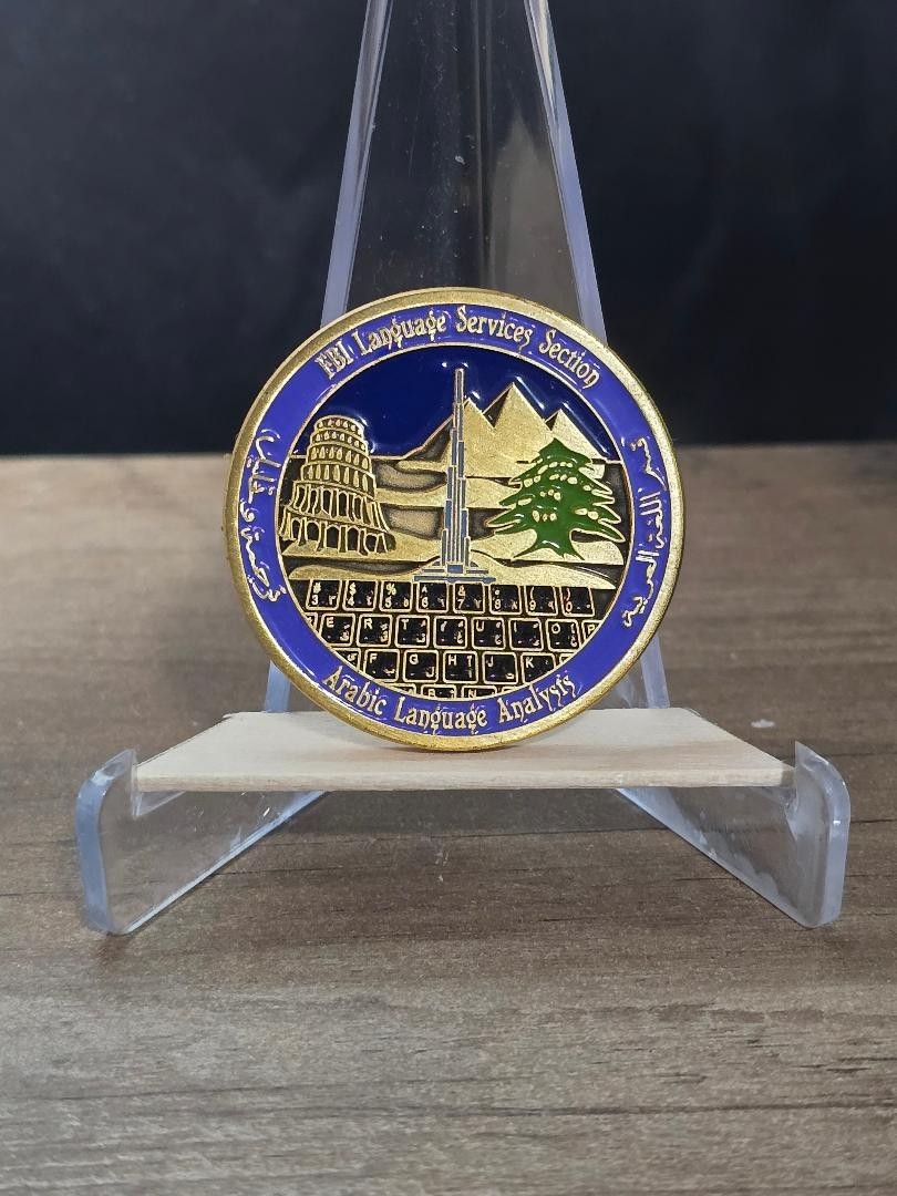 Authentic FBI Language Services Section Arabic Language Analysts Challenge Coin