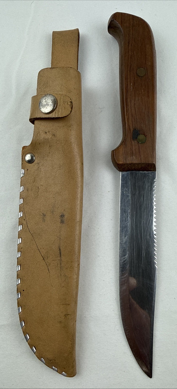 Vintage K.J. Eriksson KJE Mora Sweden Hunting Knife with Original Leather Sheath