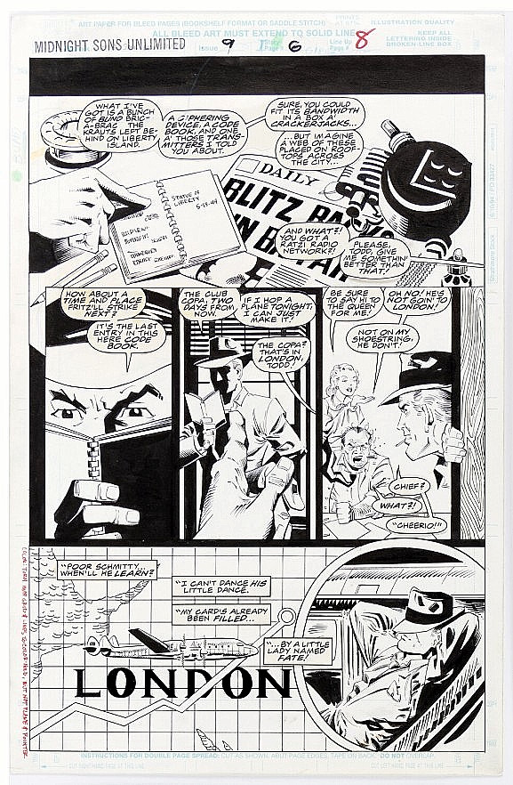 Midnight Sons Unlimited #9 Page 6 James Fry  Original Comic art Marvel 1995