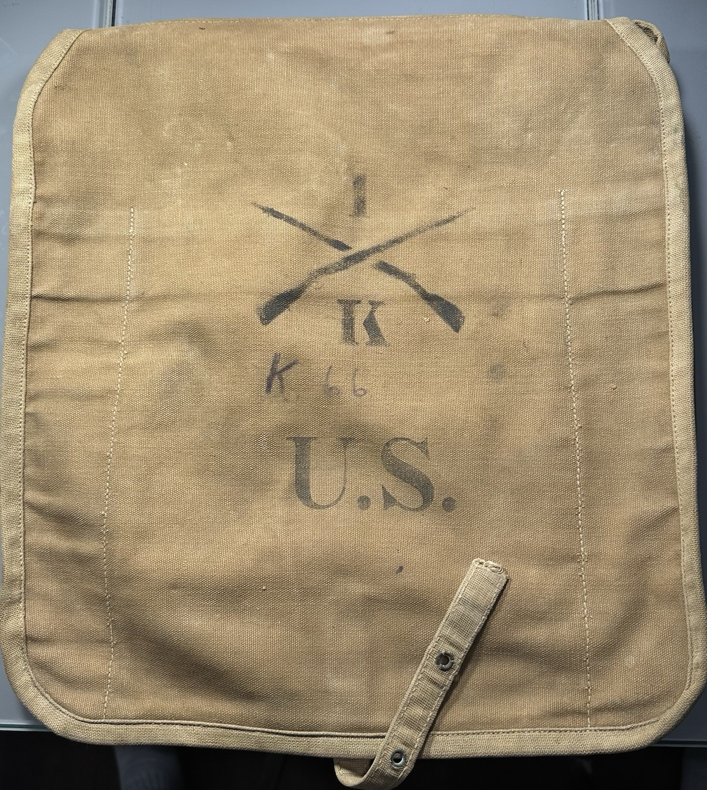 M1898 Larger Clothing Bag/Haversack 1st Infantry -ORIGINAL -K Company-LITTLE USE