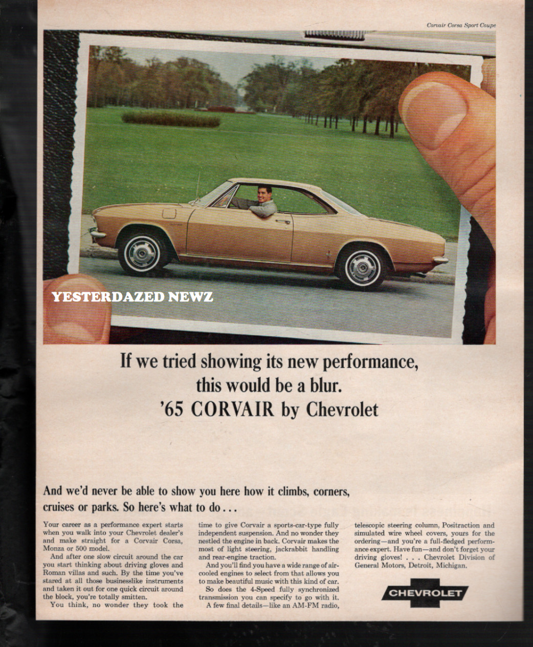 1965 Print Ad for Chevrolet Corvair