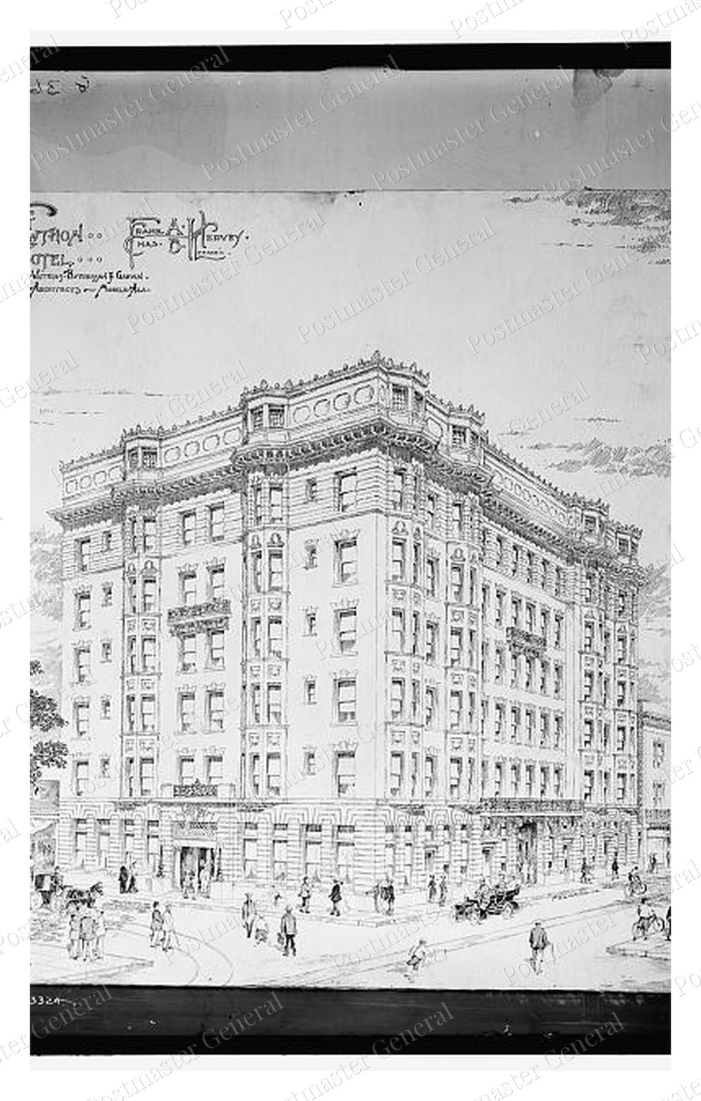 Mobile Alabama Cawthon Hotel Standard Postcard COPY RPPC