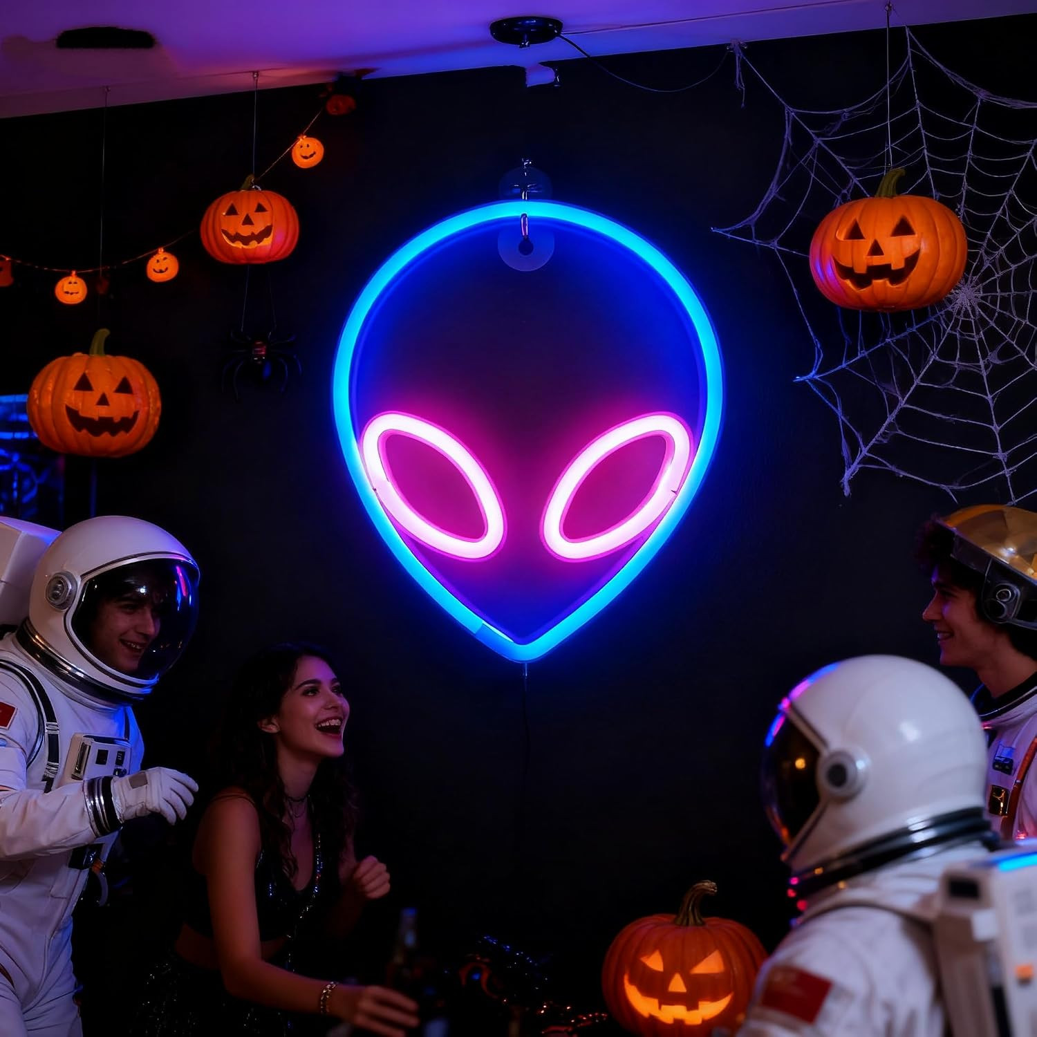 Alien Neon Sign,1Pc Alien Head Lamp Cool Funny Anime Light up Neon Sign