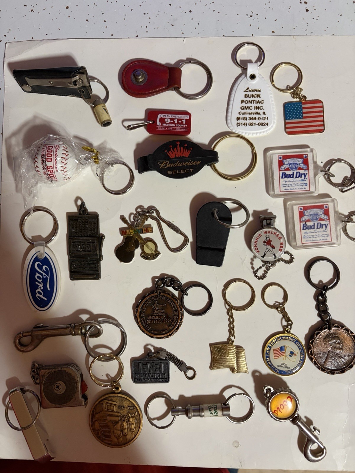 Collectible Keychains - Lot of 25 + Vintage Mixed Assortment