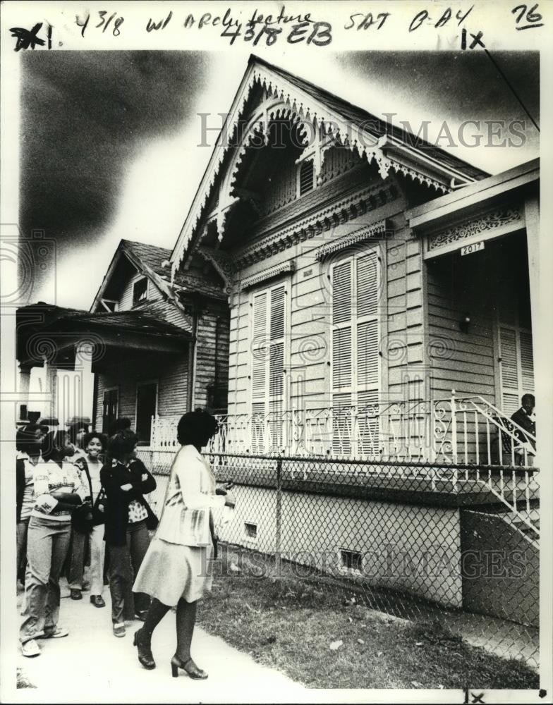 1979 Press Photo New Orleans - Gene Kennedy & Andrew Bell Jr. High Students Tour