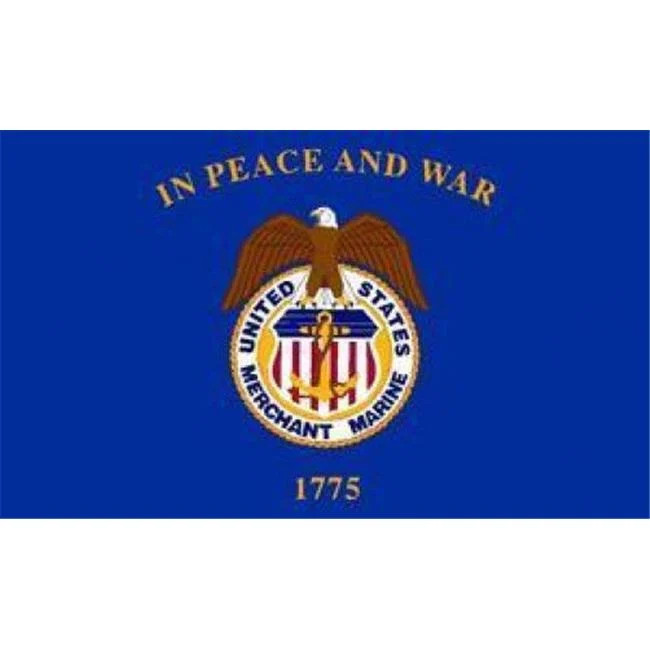 Annin Flagmakers 903 Merchant Marine Flag Nyl-Glo-3 ft.x5 ft.