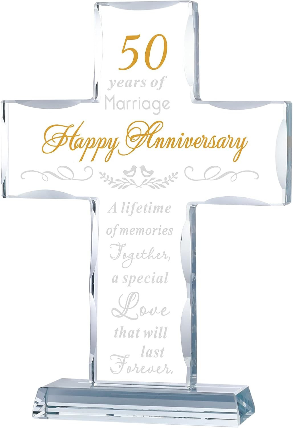 50th Wedding Anniversary Cross Gifts for Couple, 50 Year Anniversary