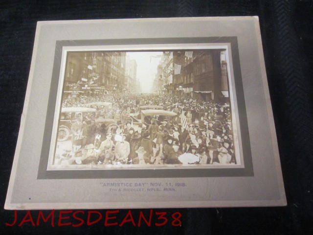 11/11 1918 ARMISTICE DAY PHOTO MINNEAPOLIS MN MINNESOTA 7TH & NICOLLET