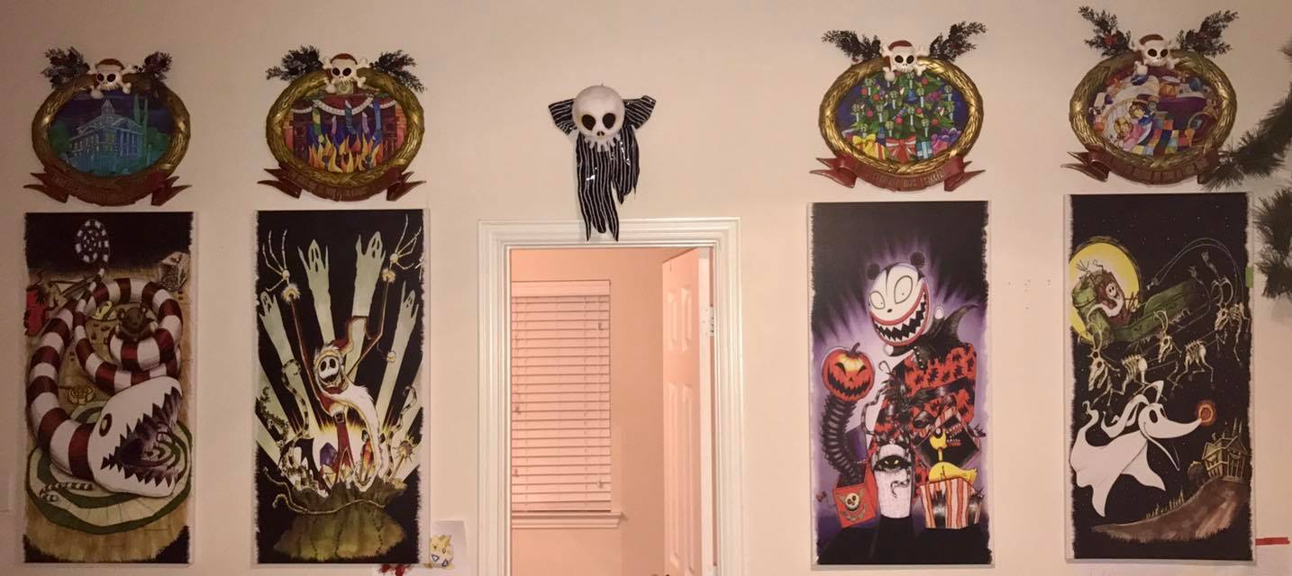 MASSIVE Haunted Mansion Holiday Stretching Room Gallery (all4) 20x40