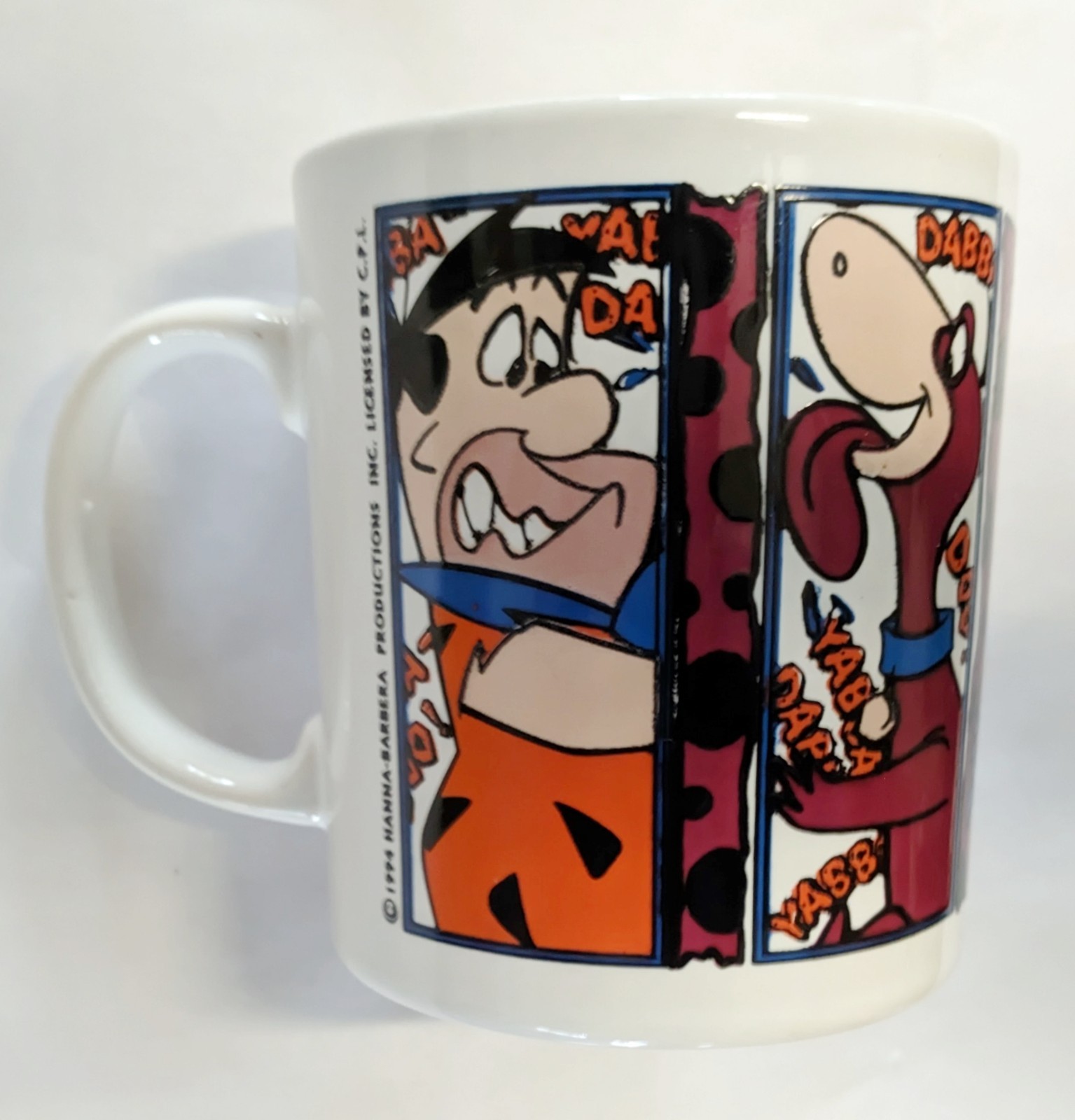 Vintage 1994 Flintstones Mug Staffordshire Tableware Hanna Barbera England Fred