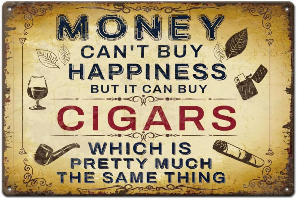 Cigars Sales Tin Signs Retro Metal Poster Cigars Shops Wall Art Decor Vintage Ci