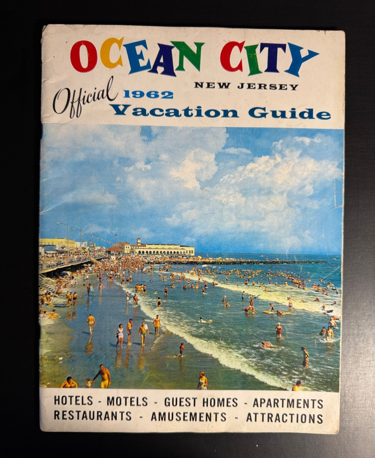Vintage 1962 Ocean City NJ Official Vacation Guide Boardwalk Hotels Jersey Shore