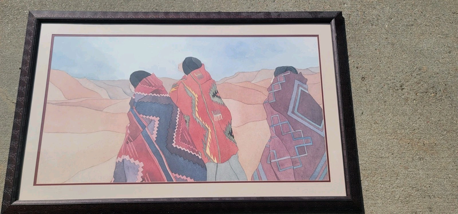 Irene Klar Original Watercolor Painting Out Past Round Rock Signed Framed
