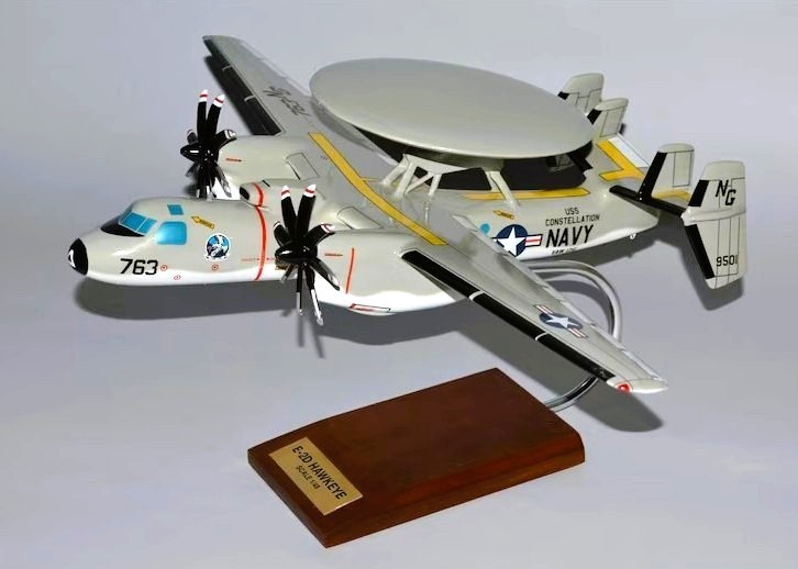 USN Northrop Grumman E-2D Hawkeye AWACS CVW-5 Desk Top  1/48 Model SC Airplane
