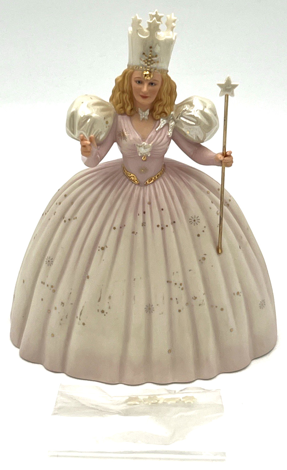 LENOX GLINDA THE GOOD WITCH WIZARD OF OZ CHIPPED, NEEDS REPAIR 9.5