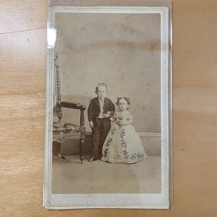 1860s CDV Photo Commodore Foote and The Fairy Queen \
