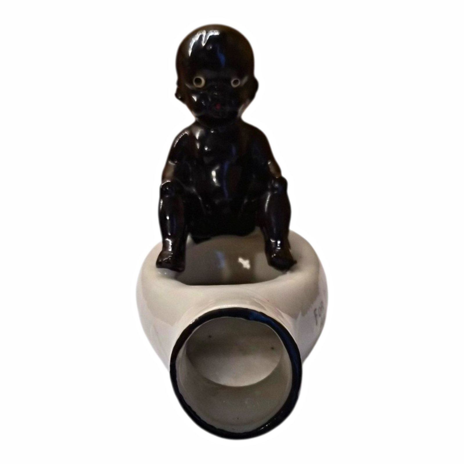 Vintage Japan For Old Butts and Ashes Figural Ceramic Novelty Ashtray