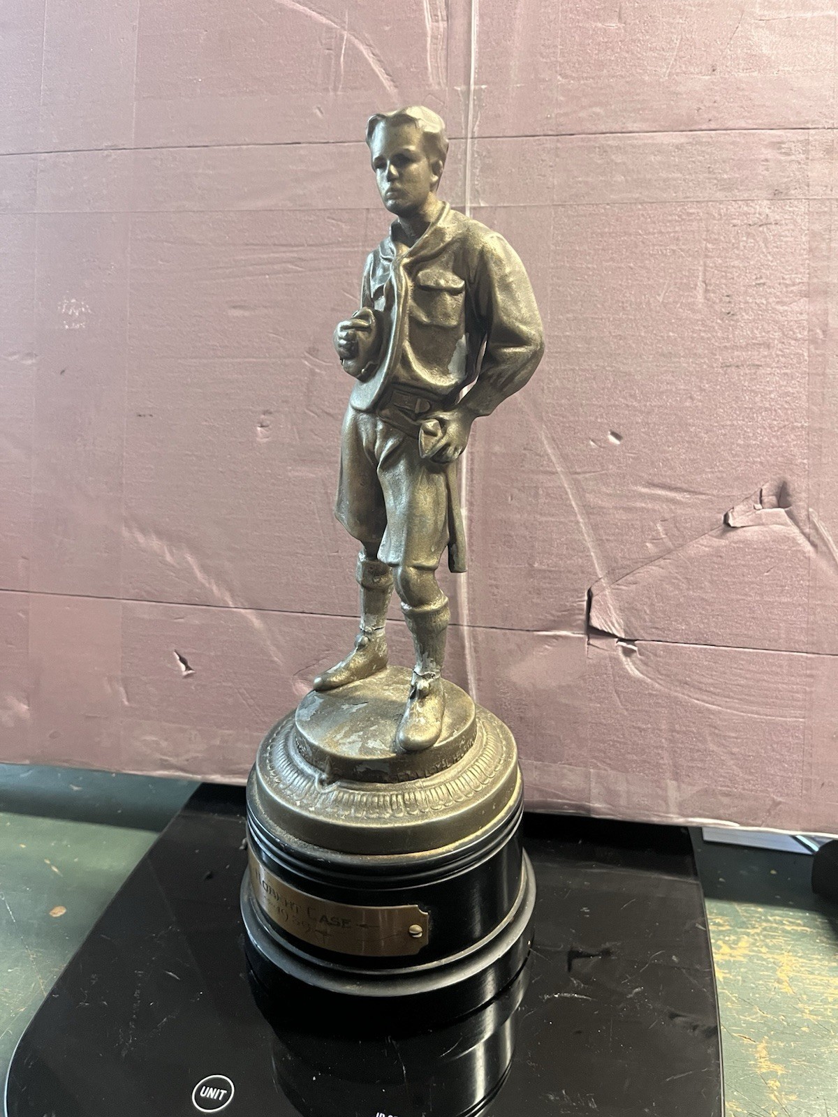 1939 BSA Boy Scouts of America Bronze Metal Trophy Statue 11