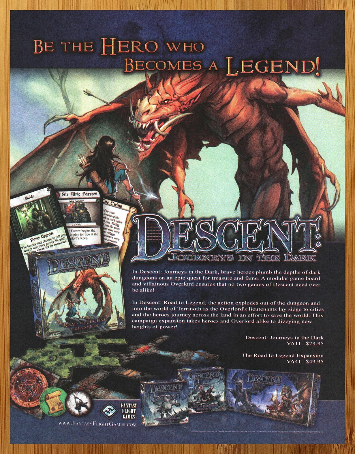 2006 Descent Journeys in the Dark Road to Legend Print Ad/Poster Game Wall Art