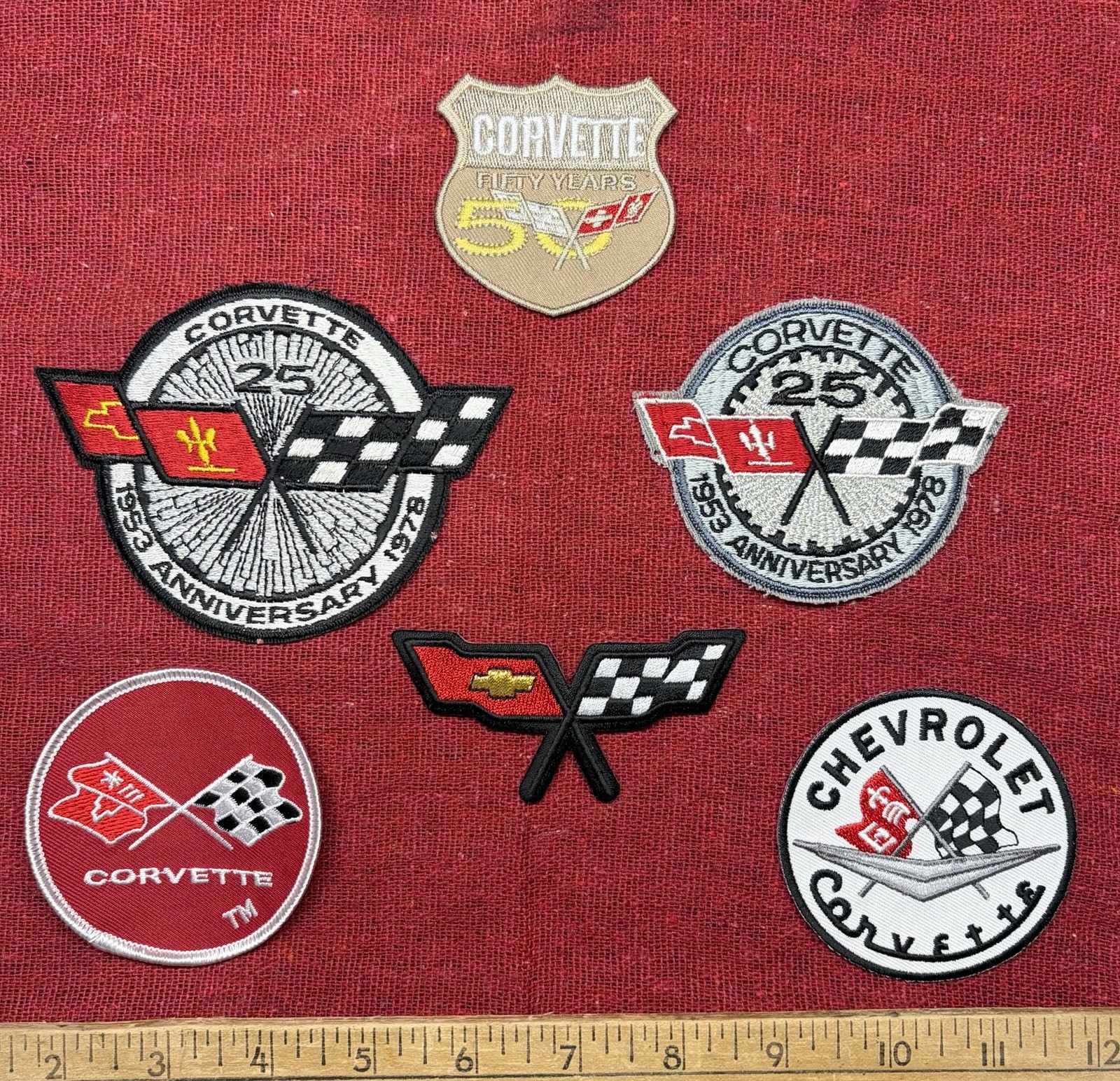 Corvette Anniversary And Vintage Patches. (6) In total
