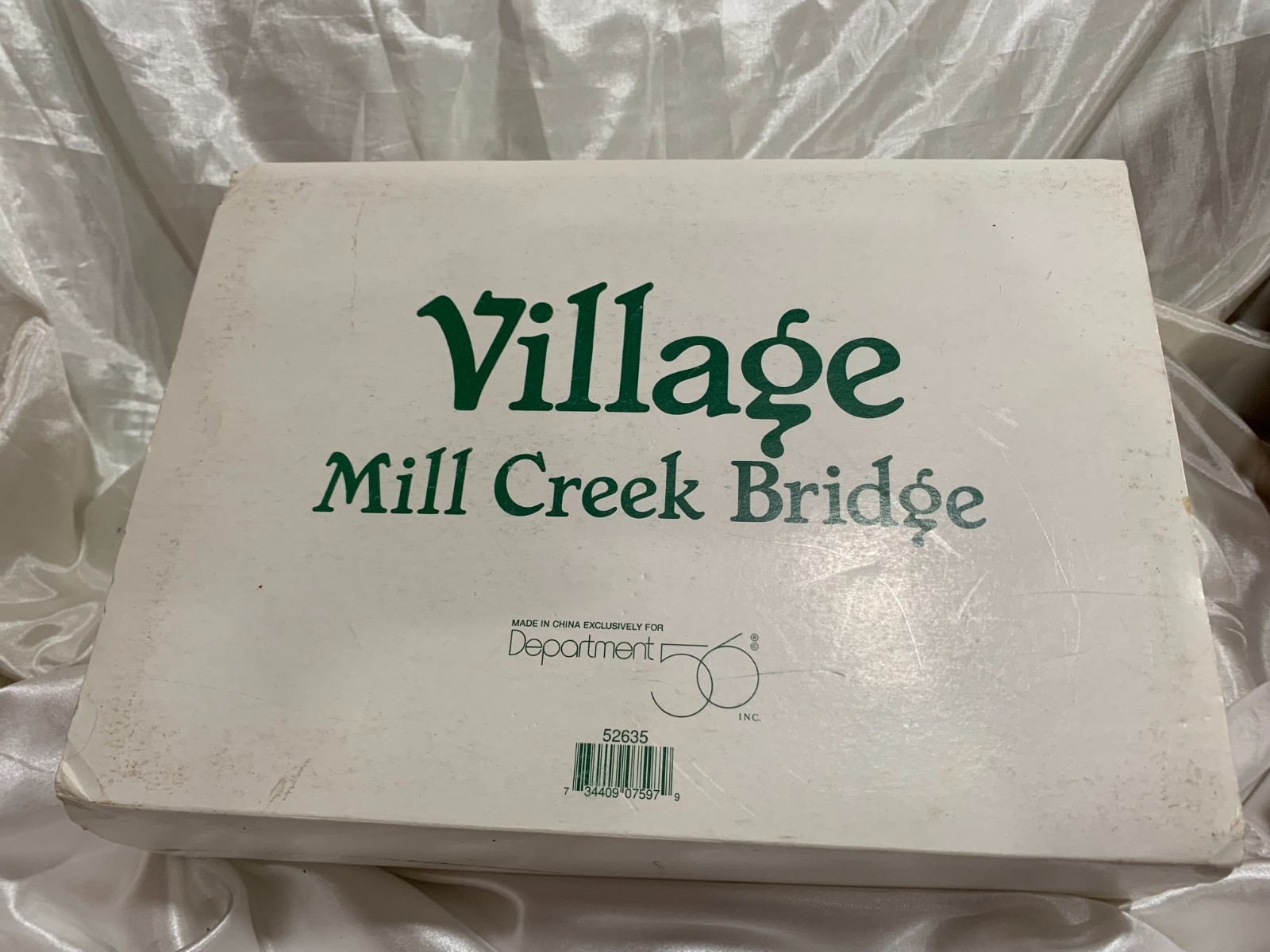 Dept 56 - Village Mill Creek Bridge Trees Cardinal Stream Retired 52635