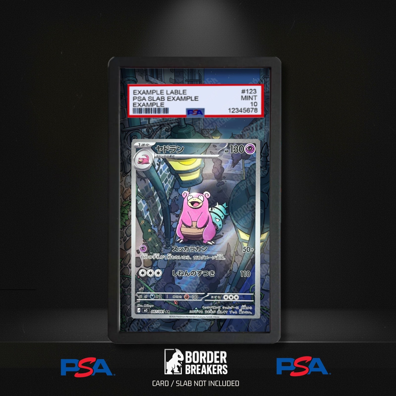 Slowbro 090/084 PSA Slab Skin Extended Art skin For Graded PSA