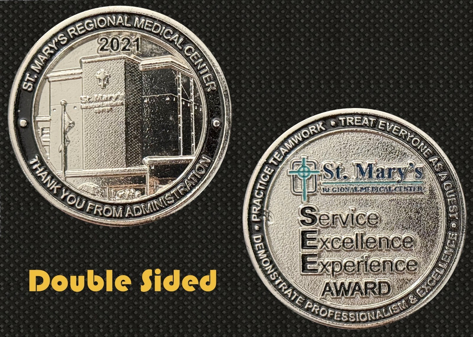 2021 St Mary's Medical Center Service Excellence Award Challenge Coin 4#G