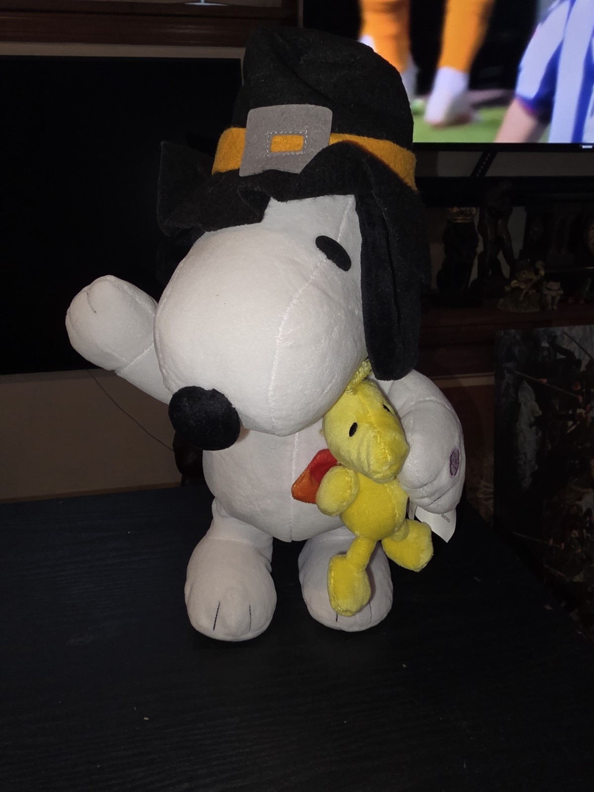 Snoopy & Woodstock Dancing Plush, Thanksgiving Pilgrim, Peanuts WORKS
