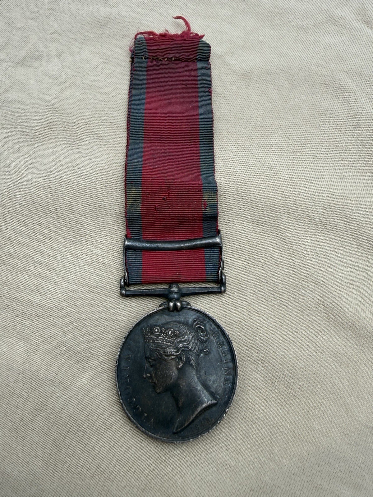 1848 Silver MGSM 3 Clasps THOS SKIPPON 13th Light Dragoons