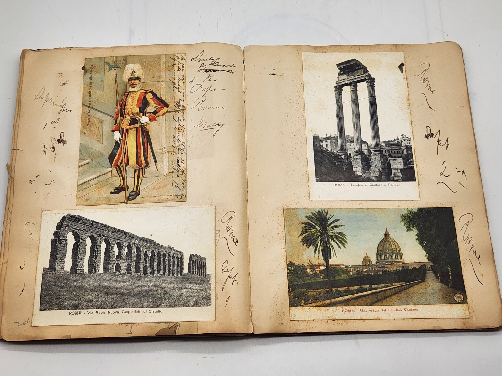 Antique Postcard Scrap Book Europe 1907