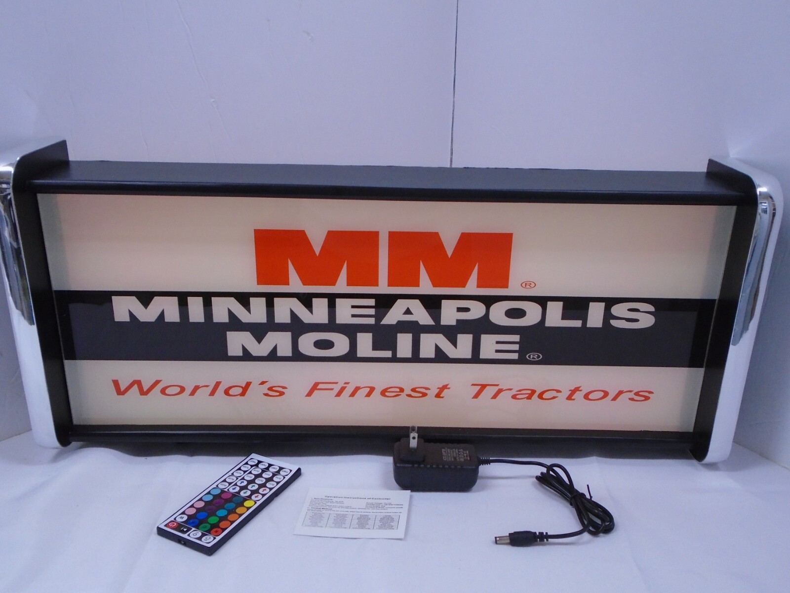 Minneapolis-Moline MM LED Display lighted sign lightbox Wall hanging Light