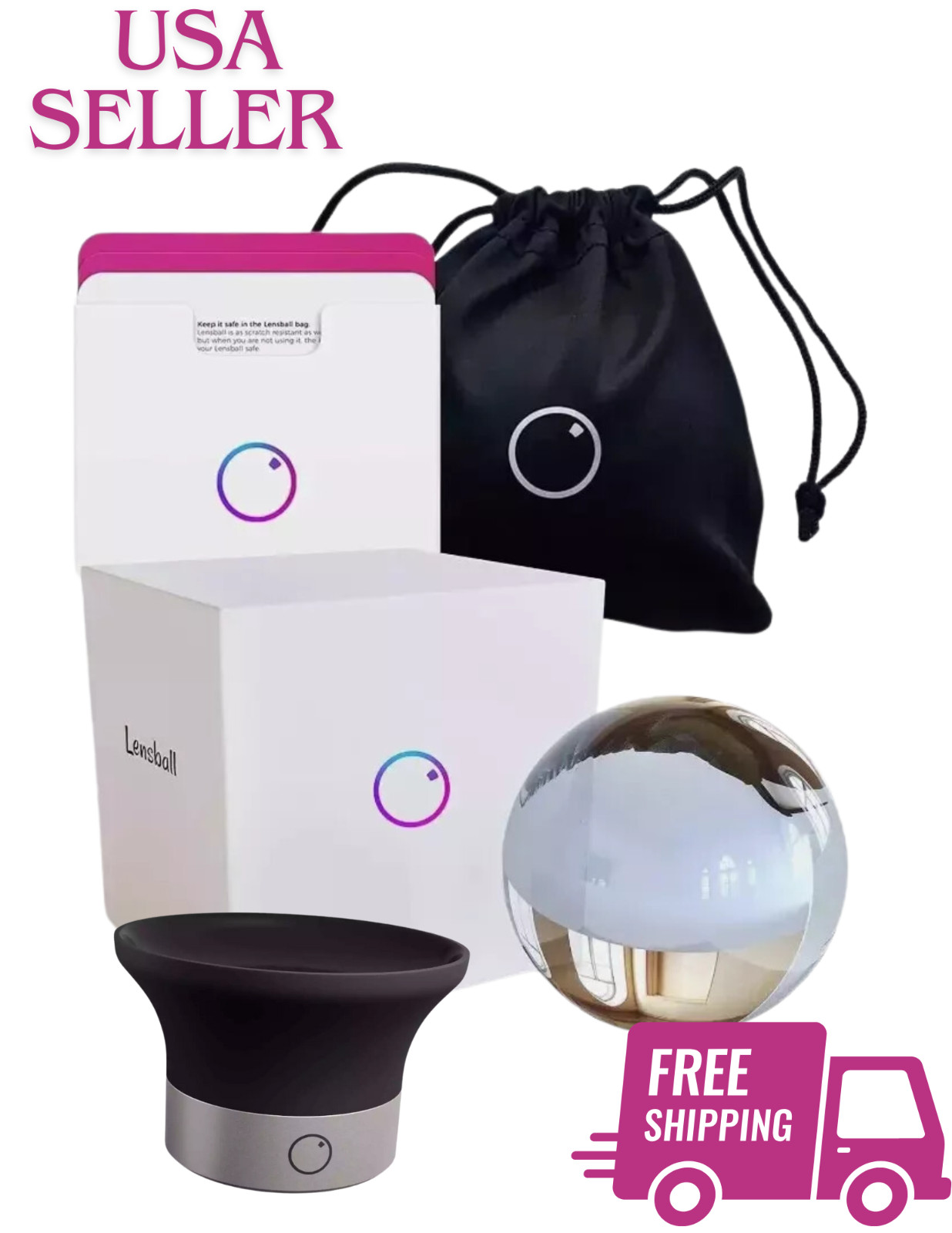 Lensball 60mm Photography Crystal Sphere Decoration Lens Set with Ball Mount