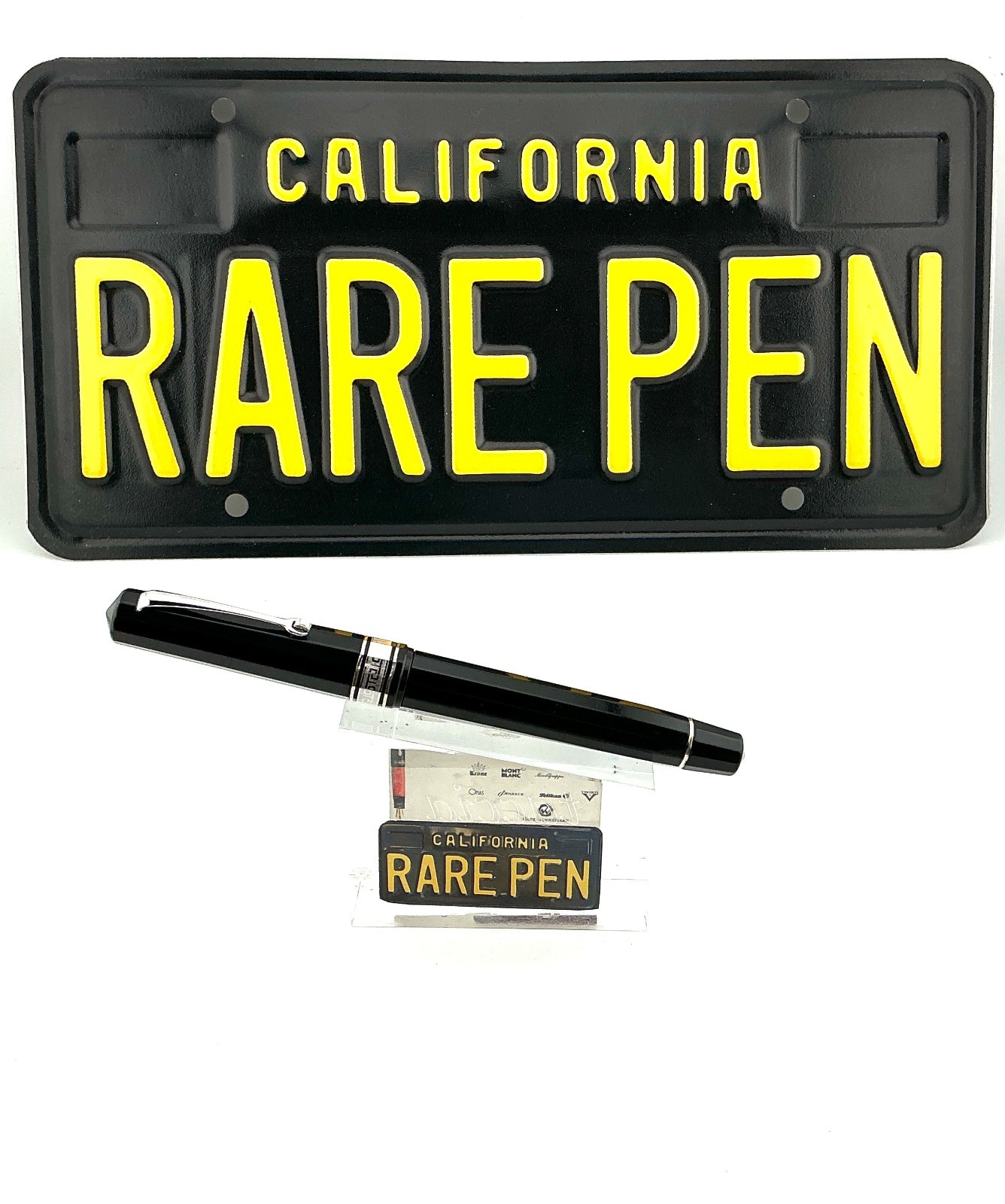 Vintage OMAS PARAGON TRAVELLER Fountain Pen BLACK HT  18K Med nib