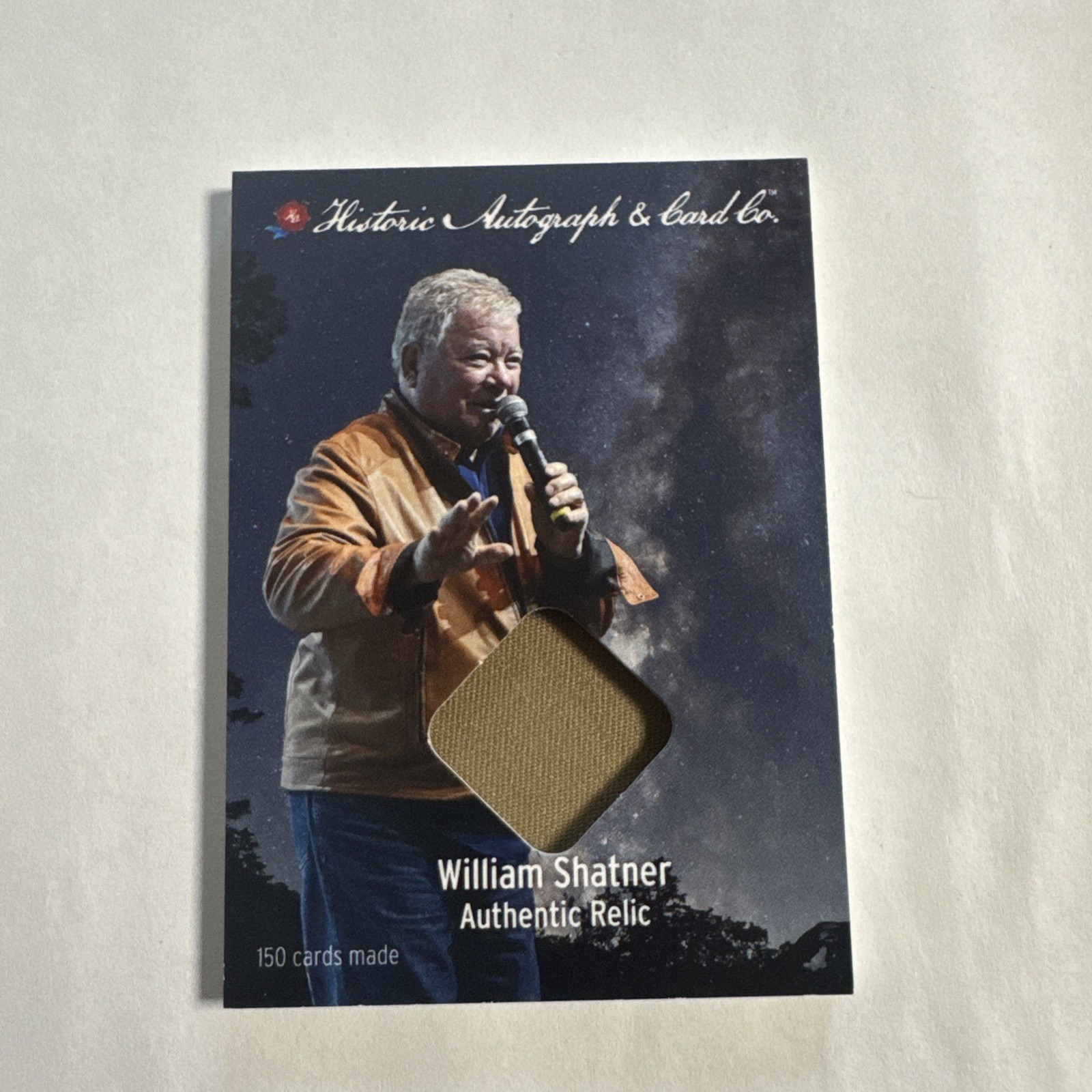2026 Historic Autograph & Card William Shatner Relic - Super Rare - Suit Jacket