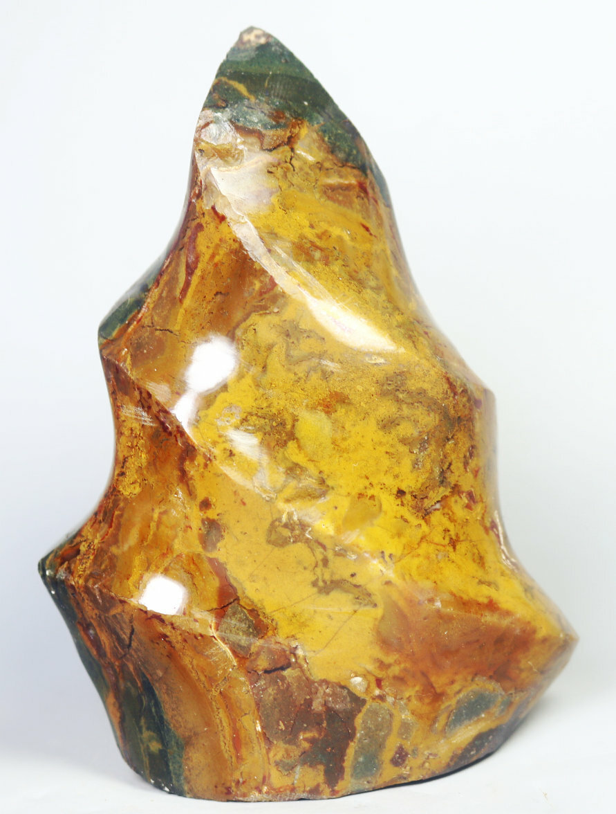 1.01 lb Natural Ocean Jasper Agate Quartz Crystal Flame Freeform Madagascar
