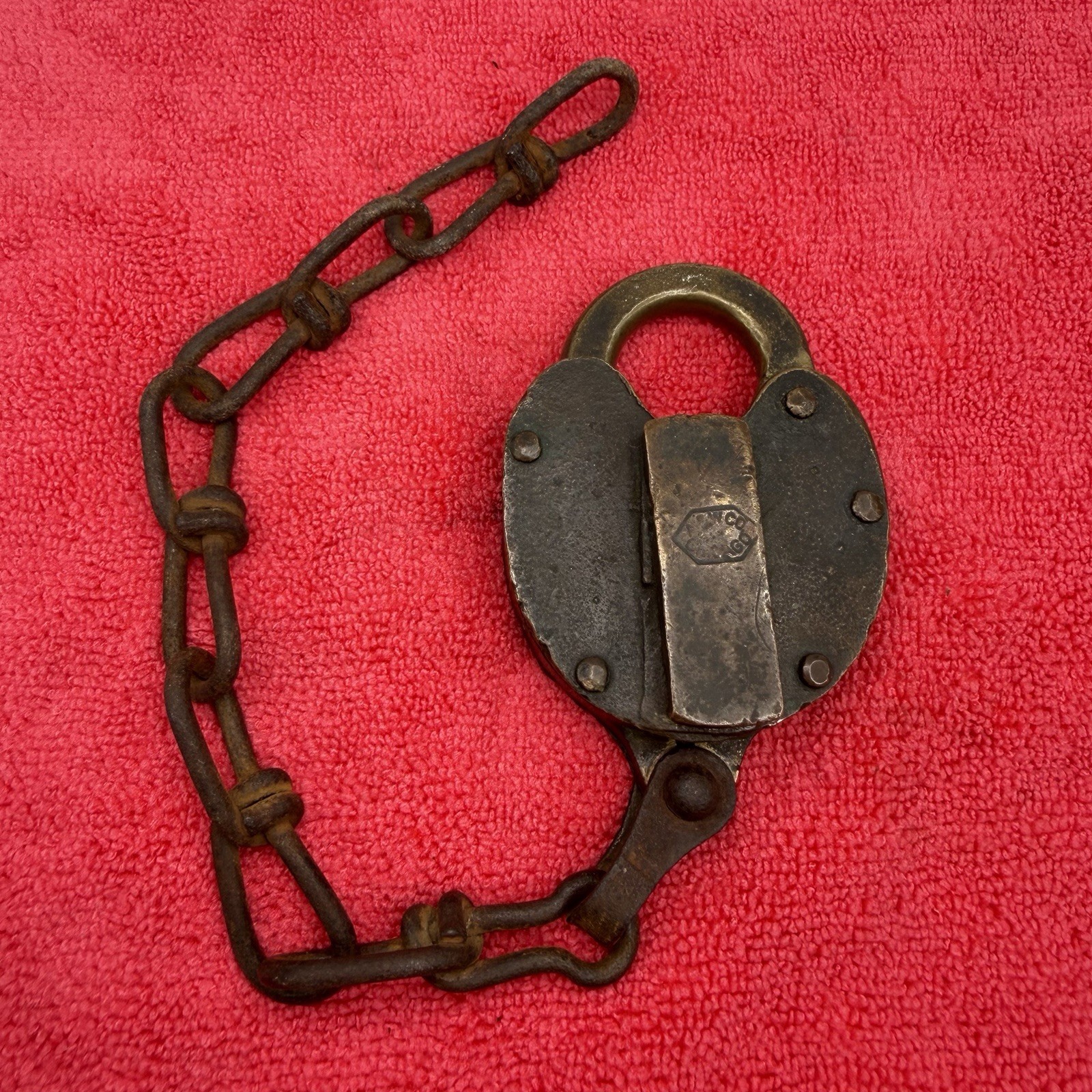 Antique Old A&W Co Chicago Padlock Lock SO Pacific Co CS-44 Special