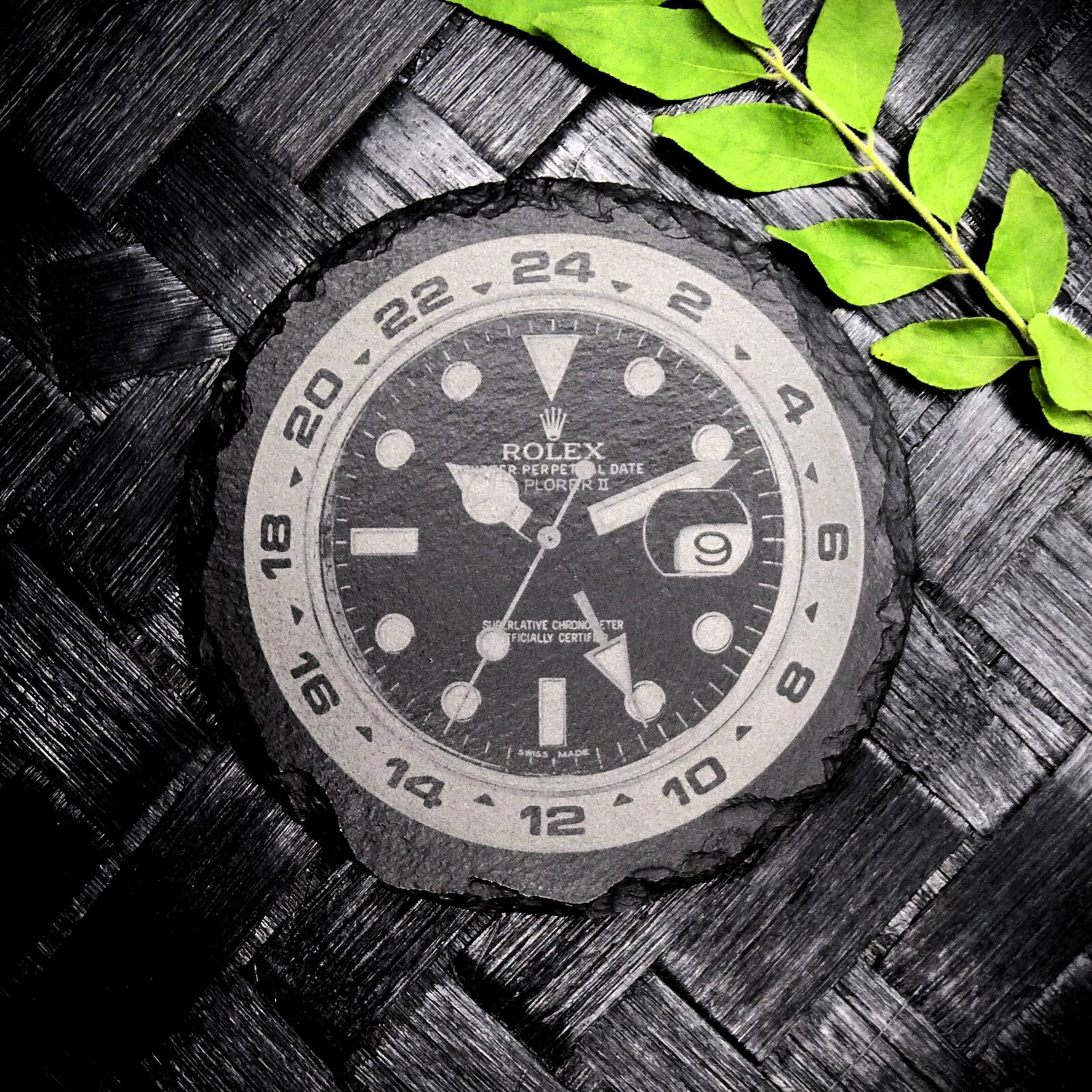 Rolex Explorer II 216570 Slate Coaster Brand New Hand Made Laser Engraved 
