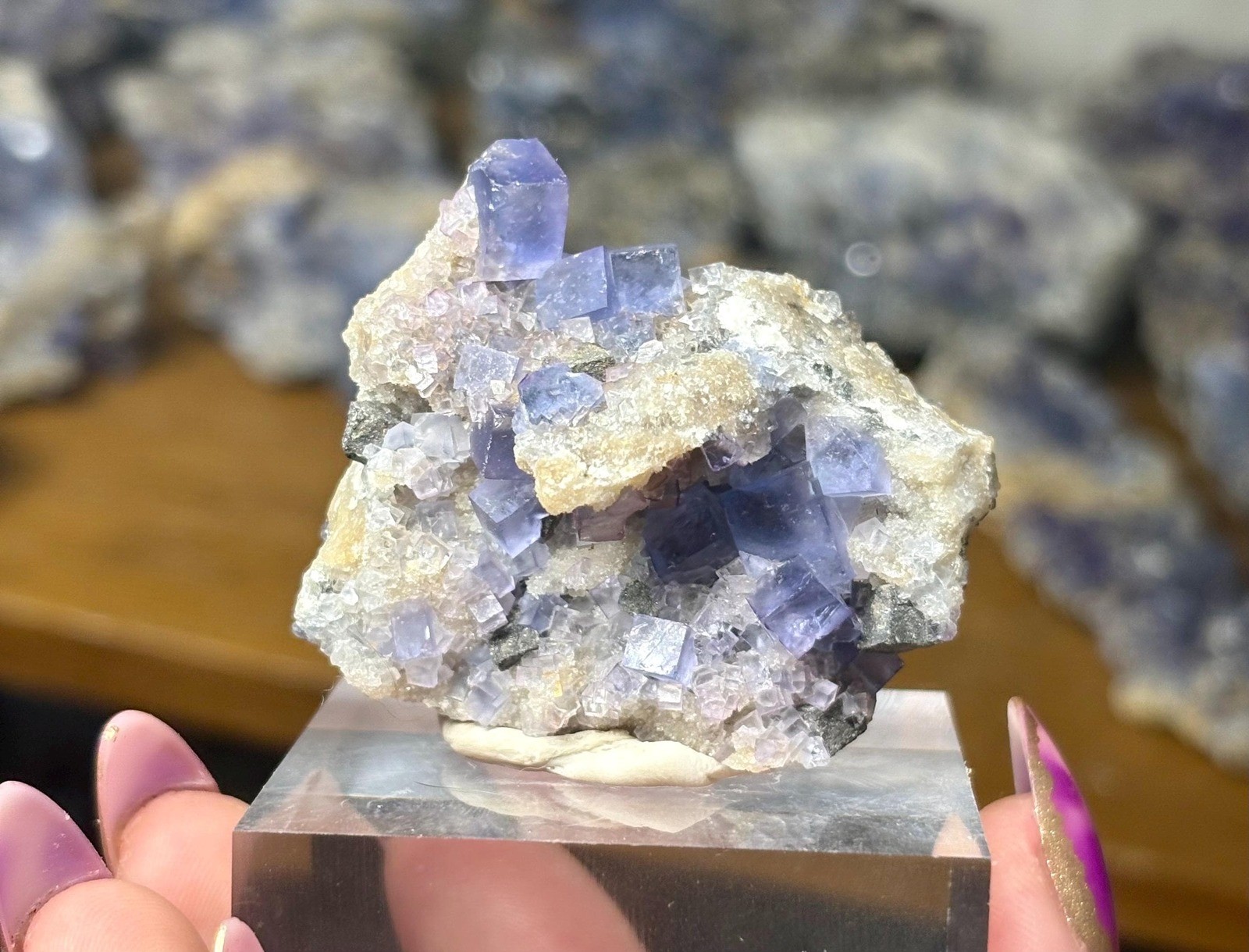 Bingham Area Blue Fluorite Cluster | Natural New Mexico Cubic Fluorite |