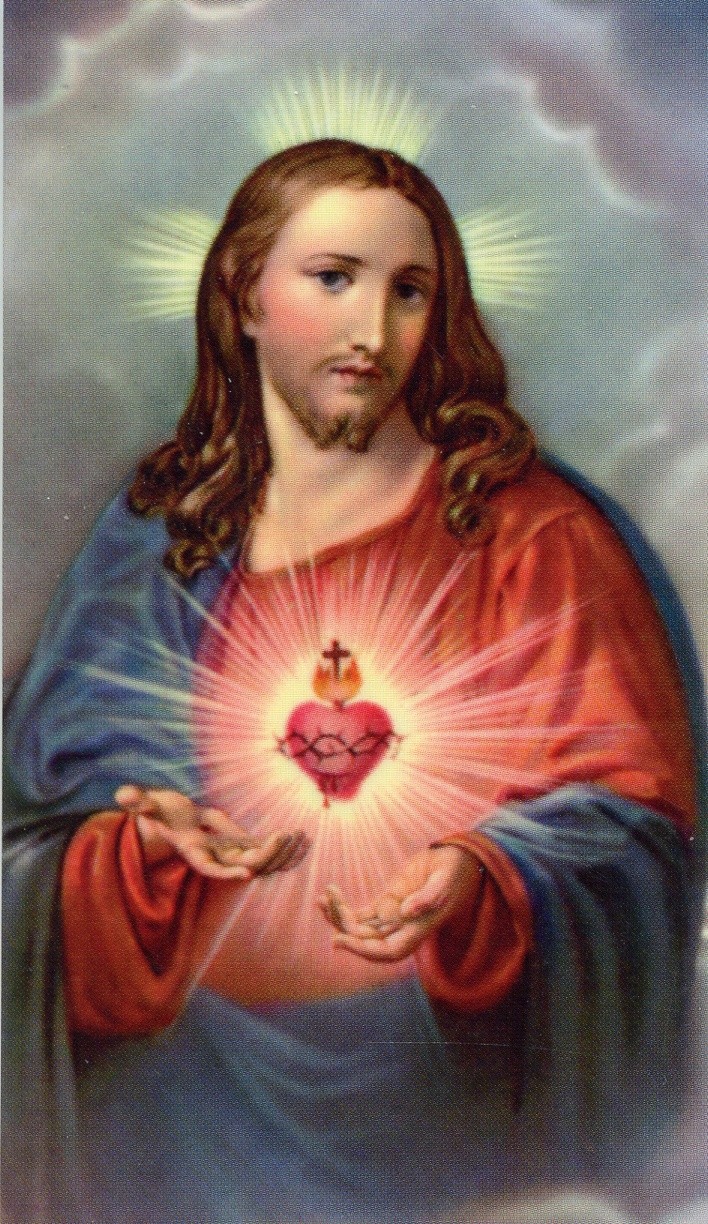 TWELVE PROMISES OF THE SACRED HEART - Laminated  Holy Cards.  QUANTITY 25 CARDS